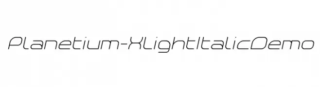 Planetium-X Light Italic Demo  フリーフォントのダウンロード