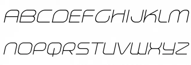 Planetium-X Light Italic Demo Polices MAJUSCULES