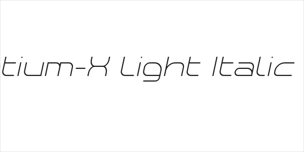Planetium-X Light Italic Demo Logo