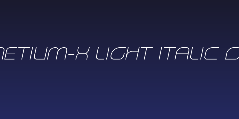 Planetium-X Light Italic Demo Social Header