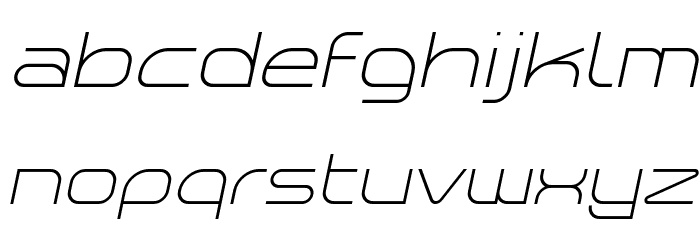 Planetium-X Light Italic Demo Font LOWERCASE