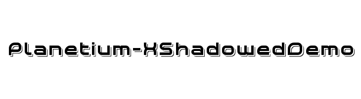 Planetium-X Shadowed Demo  les polices de caractères gratuit tlcharger