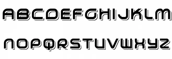Planetium-X Shadowed Demo Schriftart Groß