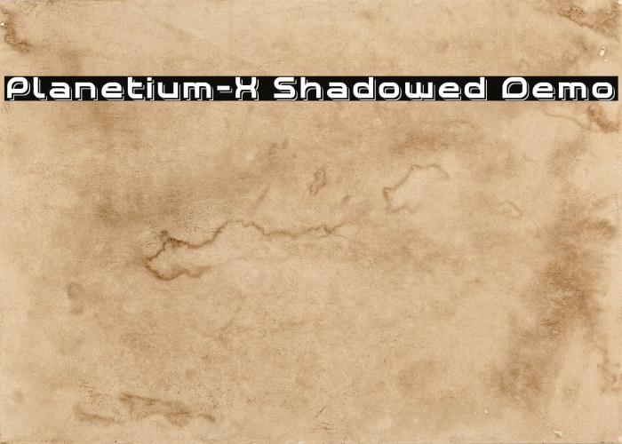 Planetium-X Shadowed Demo Font examples