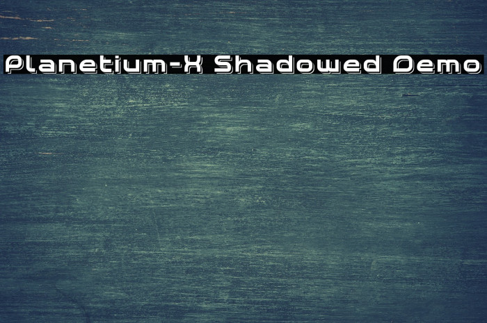 Planetium-X Shadowed Demo Font examples