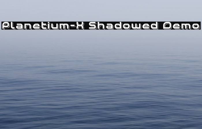 Planetium-X Shadowed Demo Font examples