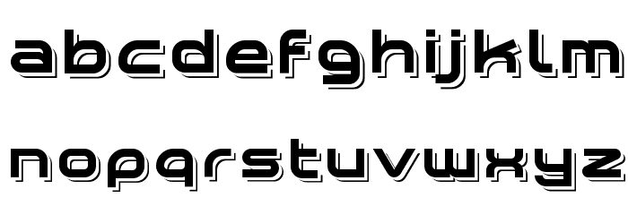 Planetium-X Shadowed Demo Font LOWERCASE
