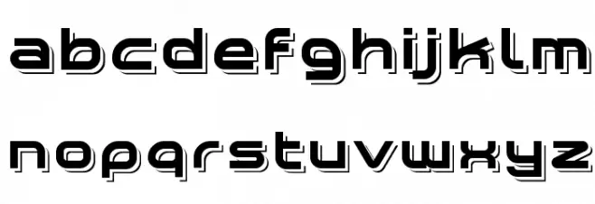 Planetium-X Shadowed Demo फ़ॉन्ट लोअरकेस