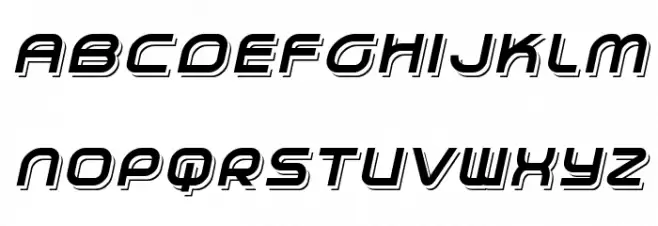 Planetium-X Shadowed Italic Demo Schriftart Groß