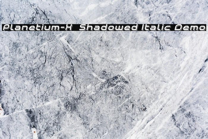 Planetium-X Shadowed Italic Demo Font examples