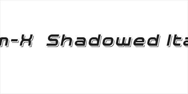 Planetium-X  Shadowed Italic Demo Logo