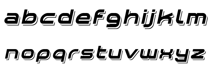Planetium-X Shadowed Italic Demo Font LOWERCASE