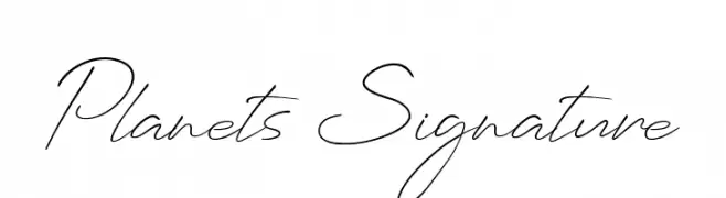 Planets Signature  Frei Schriftart Herunterladen