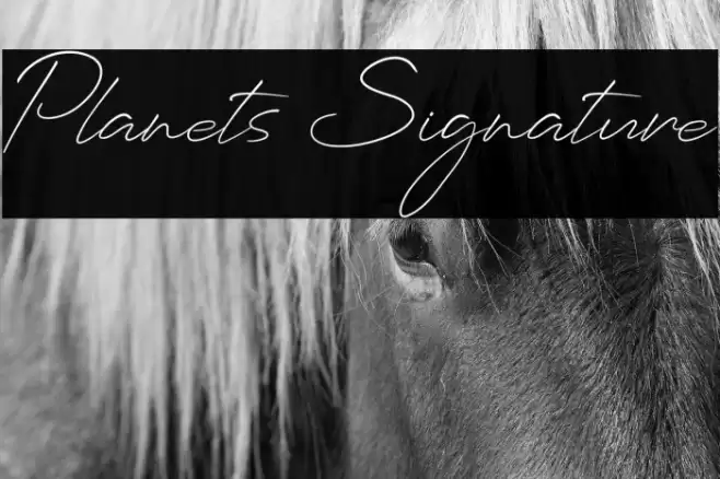 Planets Signature Font examples