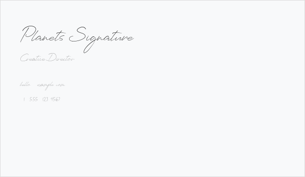 Planets Signature Business Card