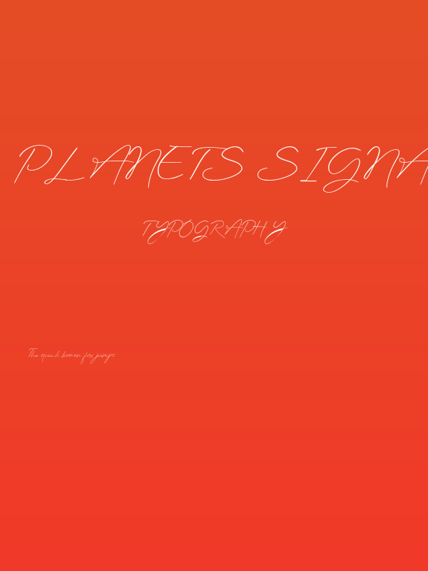 Planets Signature Poster