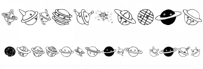 Planets Font OTHER CHARS