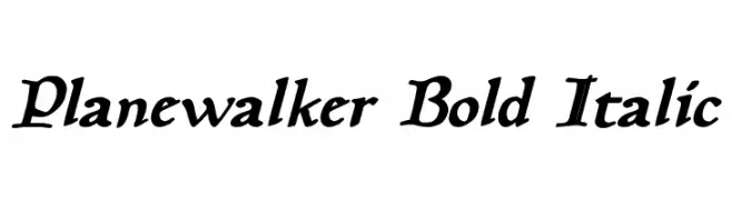 Planewalker Bold Italic  Descarca Fonturi Gratis