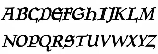 Planewalker Bold Italic Font Litere mari