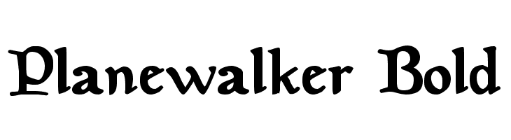 Planewalker Bold  Скачать бесплатные шрифты