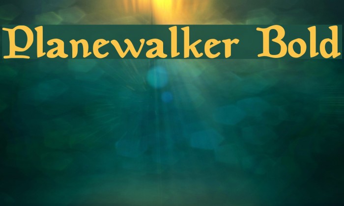 Planewalker Bold Font examples