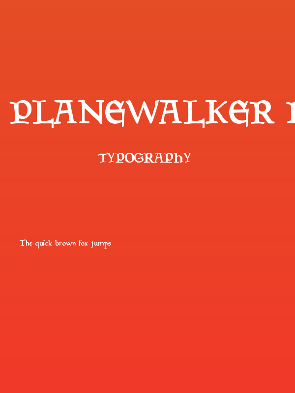 Planewalker Bold Poster