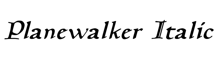 Planewalker Italic  フリーフォントのダウンロード