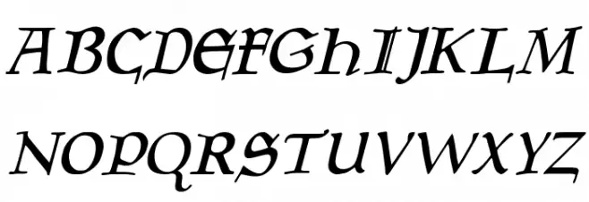 Planewalker Italic Schriftart Groß