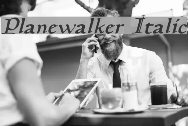Planewalker Italic Font examples