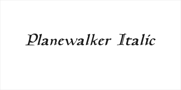 Planewalker Italic Logo