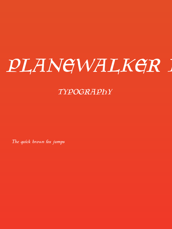 Planewalker Italic Poster