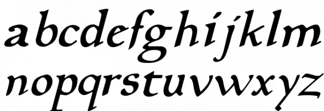 Planewalker Italic फ़ॉन्ट लोअरकेस