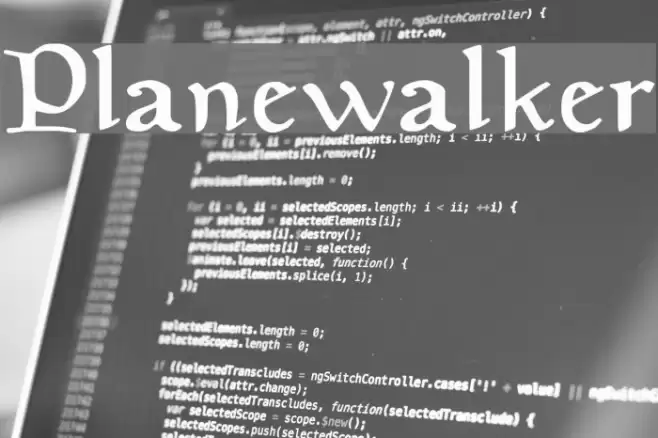 Planewalker Font examples