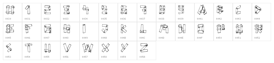 Planks Character Map