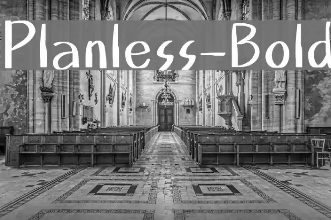 Planless-Bold Font examples