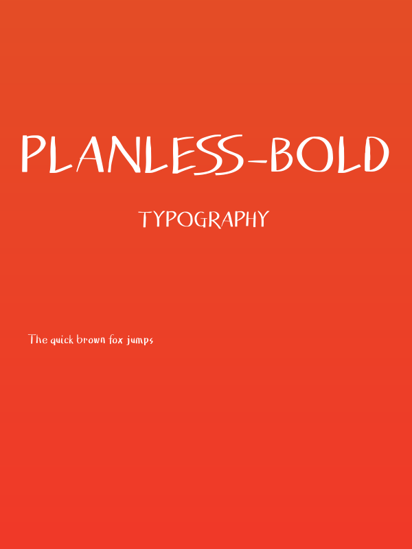 Planless-Bold Poster