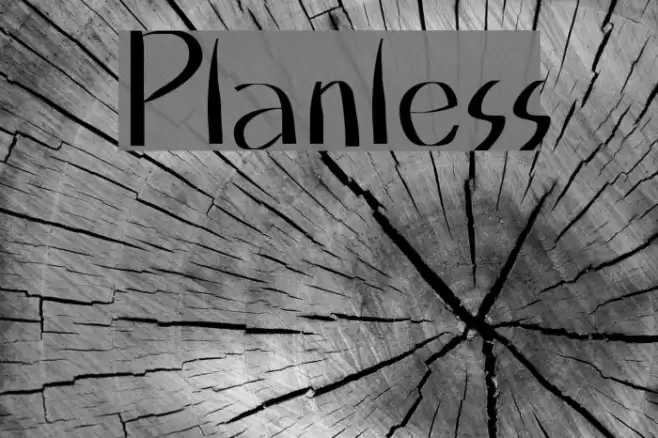 Planless Font examples