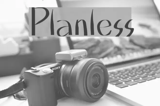 Planless Font examples