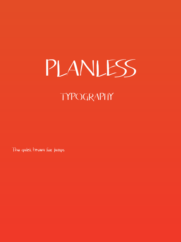 Planless Poster