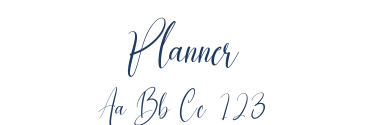 Planner Font Preview
