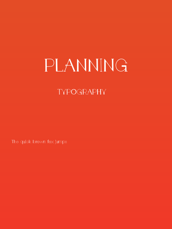 Planning Poster