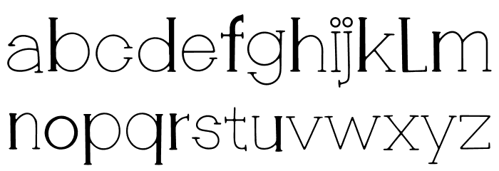 Planning Font LOWERCASE