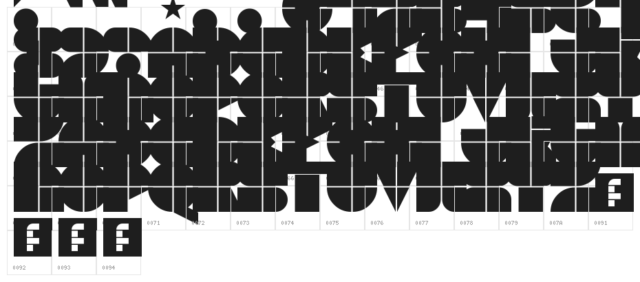 Plano Regular Character Map