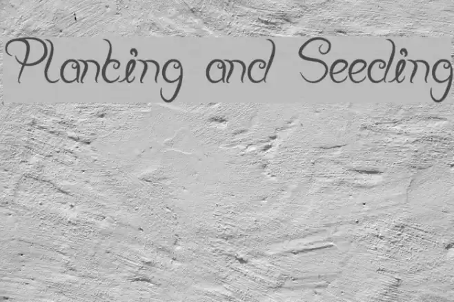Planting and Seeding Font examples