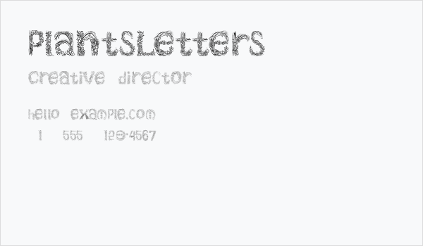 PlantsLetters Business Card