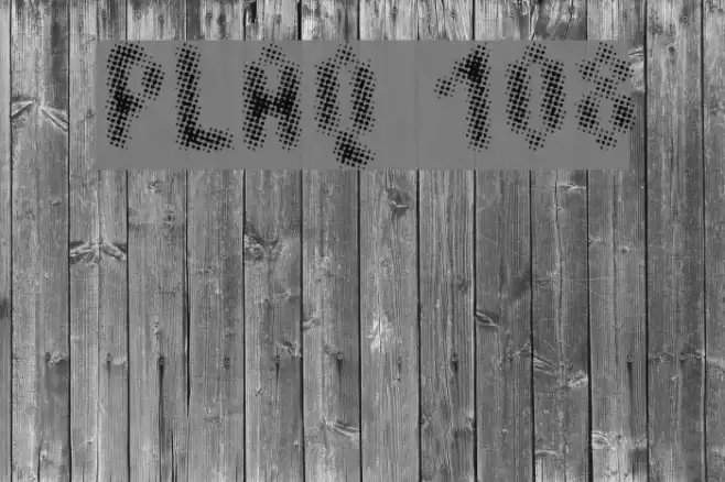 Plaq 108 Font examples