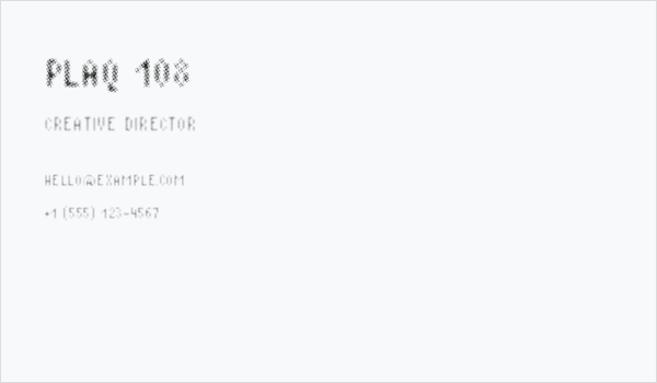 Plaq 108 Business Card