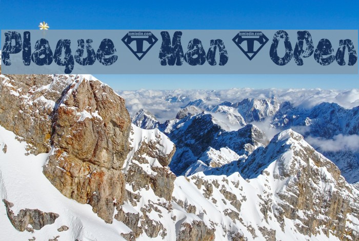Plaque-Man-Open Font examples