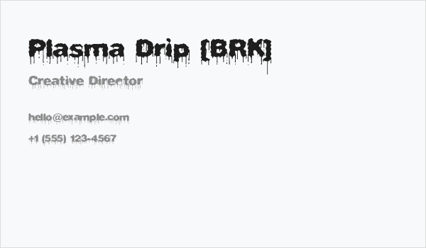 Plasma Drip [BRK] Business Card