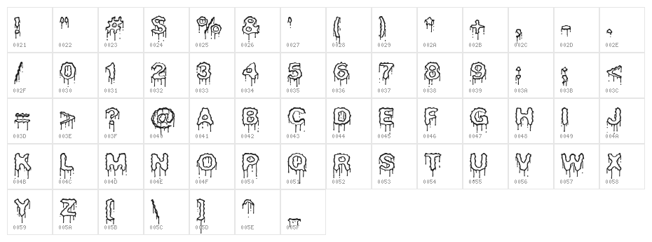 Plasma Drip [Empty] [BRK] Character Map